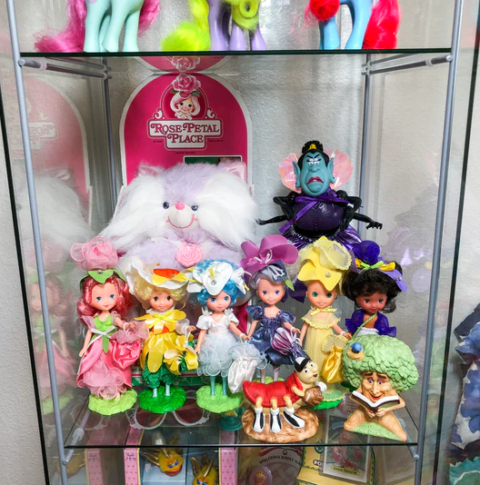 Complete 1984 Rose Petal Place Collection – Set of 6 Kenner Dolls + Playsets & Accessories – Vintage Floral Doll Lot
