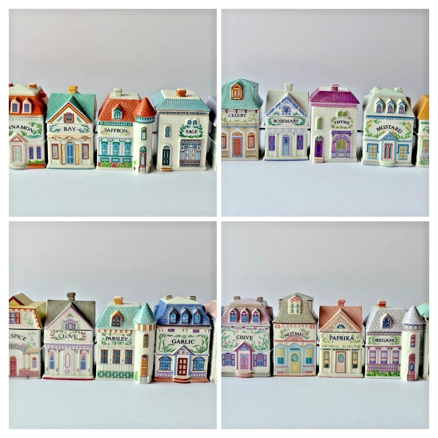 Vintage 1989 Lenox Spice Village – Complete Set of 24 Houses No Rack New