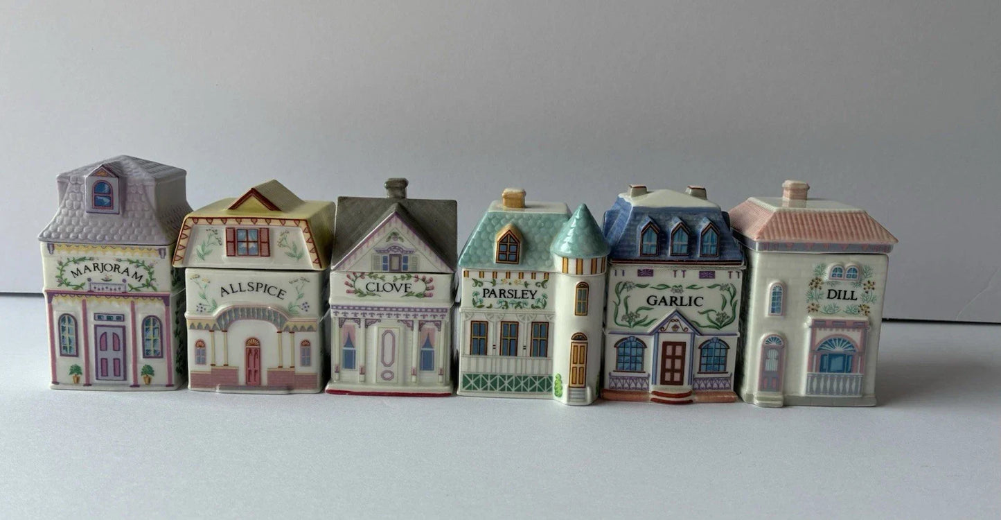 Vintage 1989 Lenox Spice Village – Complete Set of 24 Houses No Rack New
