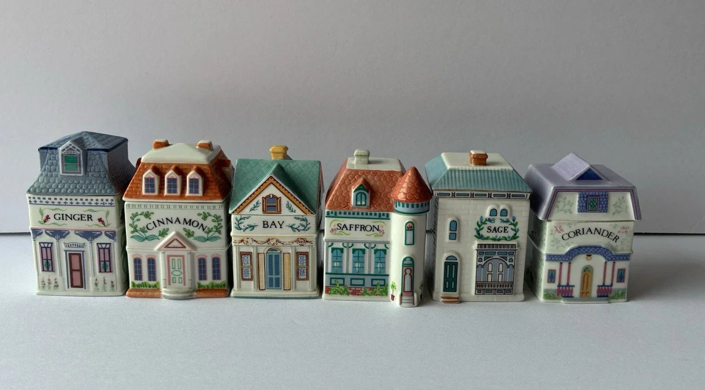 Vintage 1989 Lenox Spice Village – Complete Set of 24 Houses No Rack New