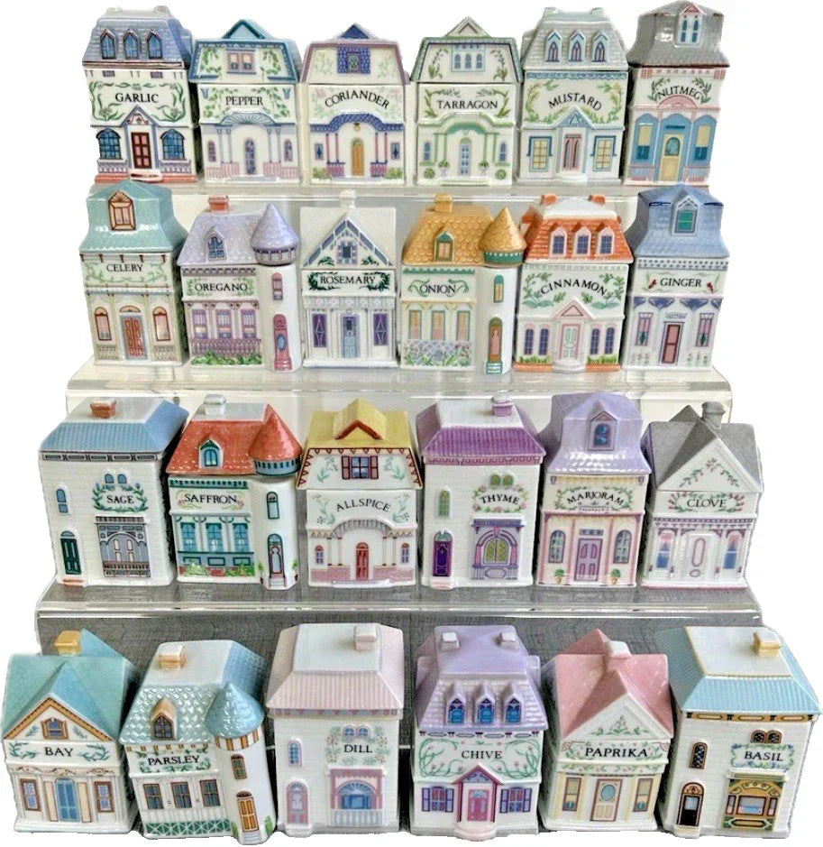 Vintage 1989 Lenox Spice Village – Complete Set of 24 Houses No Rack New